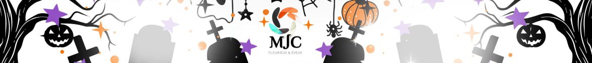 Black Orange and White Spooky Halloween Sale Banner Landscape
